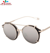 JinCool Top Quality Steampunk Glasses for Men 2016 Fashion Sunglasses Women Brand Designer Metal Sun Glasses UV400 Oculos de sol