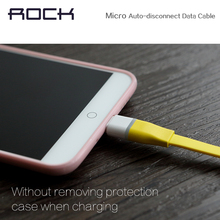 ROCK Original Auto disconnect Data Cable Sync USB Cable For Micro Android Intelligent Control Chip 1m