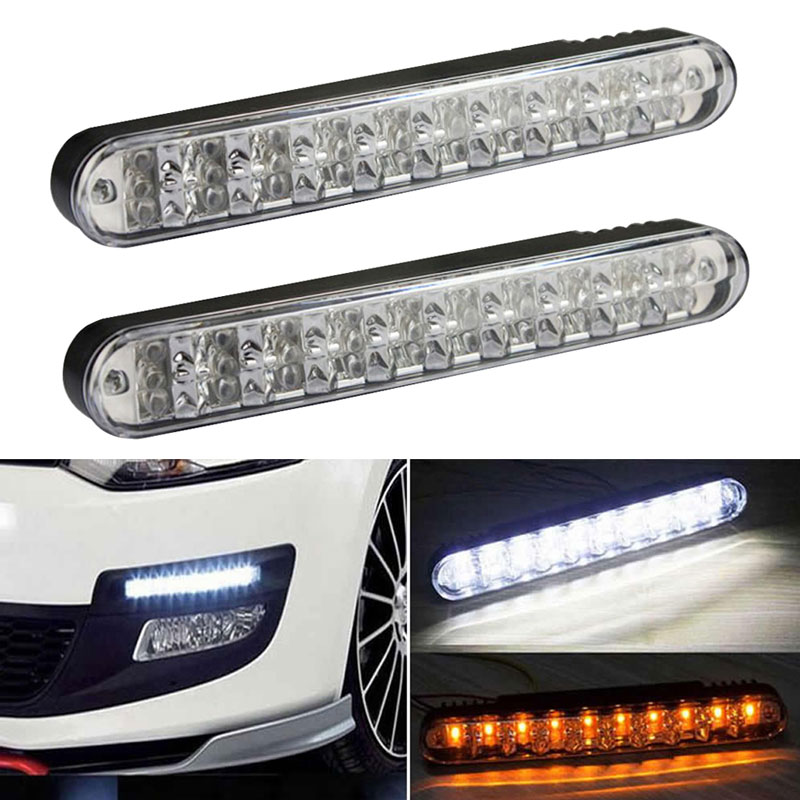 Image of 2PCS Onfine Leo 2x 30 LED Car Daytime Running Light DRL Daylight Lamp with Turn Lights High Quality
