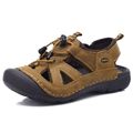 Top quality sandal 2017 men sandals summer slippers genuine leather sandals men outdoor shoes men leather