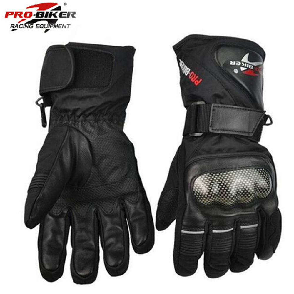 Image of Pro Biker Guantes Motorcycle Gloves Waterproof Leather Gloves Motorcycle Winter Warm Full Finger Motocross Motorbike Moto Glove