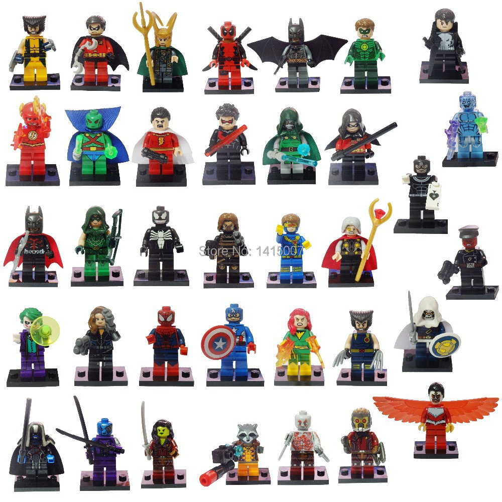 Marvel Super Heroes Collection Decool Figures 36pcs/lot The Avengers Building Blocks Sets Classic Toys Bricks baby toys