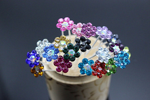 10 pcs Hair Accessories Simple Fashion Flower Hair Pins Rhinestone Brides Hairpins Women Hair Jewelry H-44