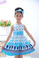 Hot Selling 2016 New Children s Clothing Dresses Girls Sleeveless Summer Dress Peacocks Baby Girl Dress