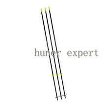 Bowfishing fiberglass arrow 250 spine fletched arrow nocks with bow fishing broadhead 6pcs for recurve bow