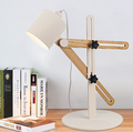 Modern Simple Bedroom Bedside Decorative Table Lamp Study Nordic Art Creative Wooden Adjustable Table Lights Free