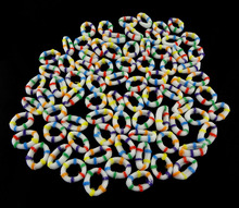 Mixed Colors 40 pcs Lot 2015 Hair Accessories Girls women Cute Patchwork Color Elastic Hair Bands