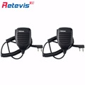 2pcs Handheld Speaker Microphone Walkie Talkie Accessories 2Pin PTT MIC For Kenwood Retevis RT5R H777 Baofeng