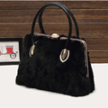 100 genuine Fur Bag for Women with Single Strap Messenger Tote Handbags Ladies Fur Shoulder Bags
