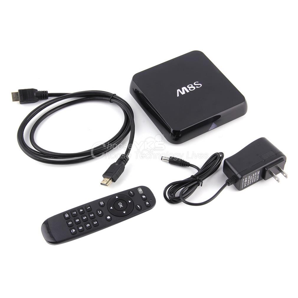 M8S Quad Core Smart Android TV Box XBMC 13.2 Android 4.4 Media Player YKS