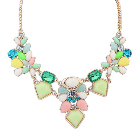 Satr Jewelry 2014 New Arrival Resin Fashion Charm Gem Cute Necklaces Pendants Fashion Jewelry Jewelery Woman