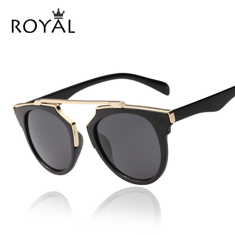 Image of High quality women brand designer sunglasses round mirrored shades cat eye glasses ss206