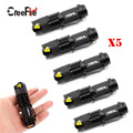 Wholesale 5 Pcs CREE Mini 3 Mode Waterproof LED Flashlight Portable Lights Zoomable Torch Light