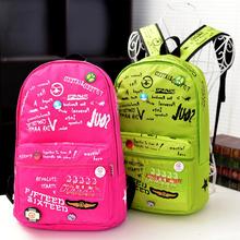 Women s Hip Hop Graffiti alphabet Canvas Travel Bag Sport Backpack School Rucksack HW03073