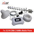 Full kit Intelligent LCD display 3G 2100MHZ WCDMA Repeater cellular signal booster amplifier 3g mobile Signal