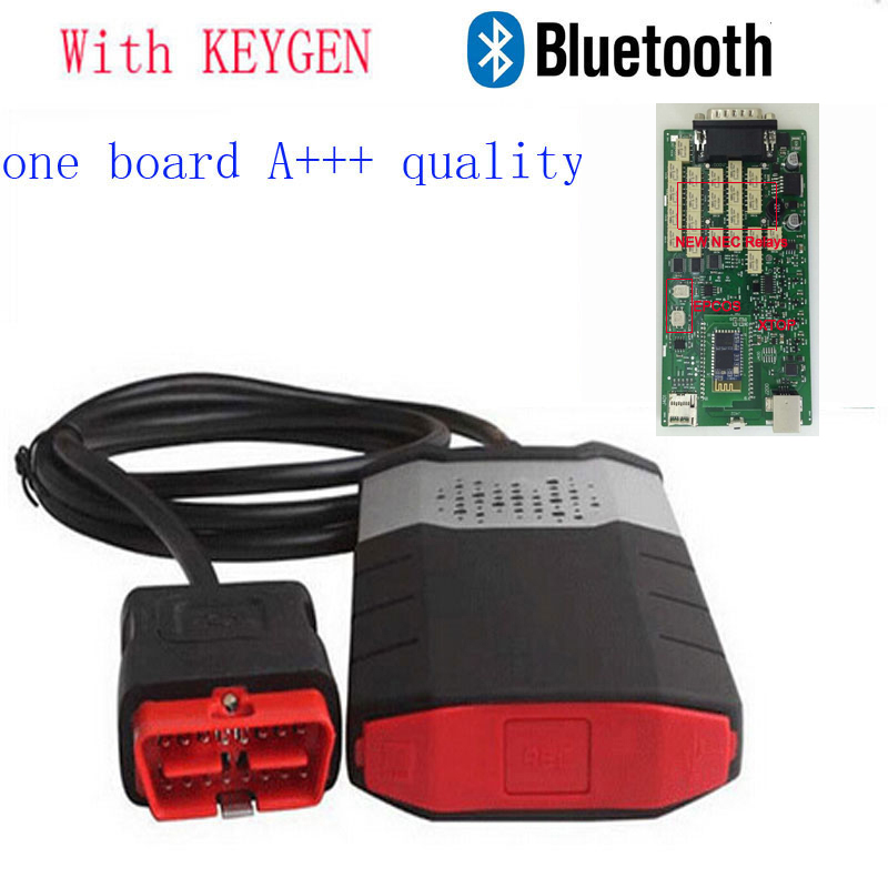 Image of 2014 R2 Quality A++ one Single green board New DS150E with Keygen with bluetooth for car truck obd scanner tools tool