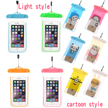 New Clear Waterproof Pouch Dry Case Cover For 6.0 inch Phone Camera Mobile phone Waterproof Bags For apple iphone 4/4S