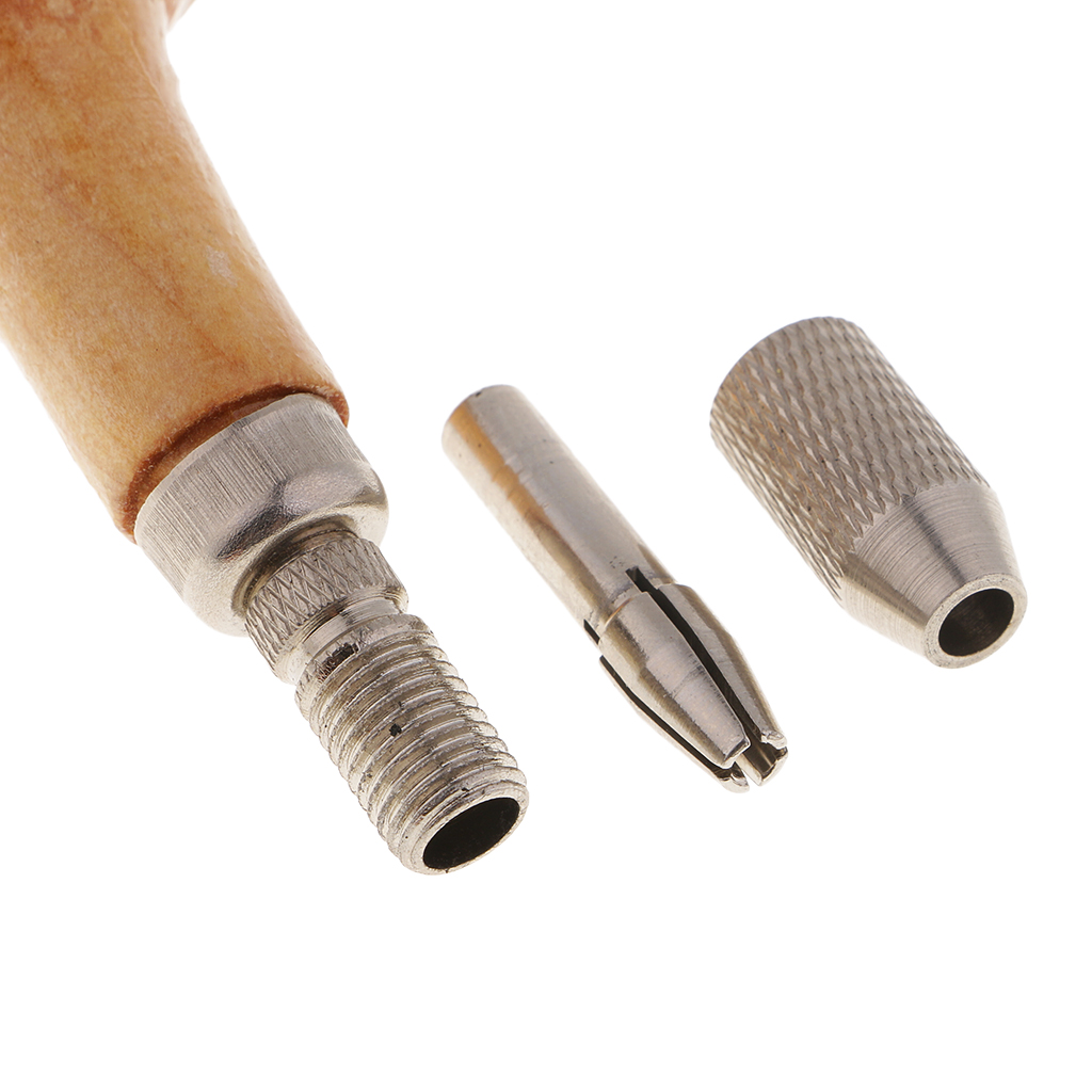 4 pcs Pin Vise Set Hollow Handle Strong Black Metal Capacity 0-4.8 mm Hand Tool 