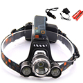 T6 Xm L Led Headlight 5000Lm Headlamp Flashlight Head Torch Linterna Cree Xml T6 With 18650