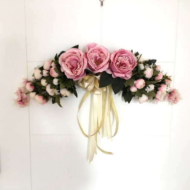 2020 Decorative Artificial Rose Flower Swag Mirror Flowers Door