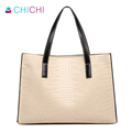 CHICHI Luxury Fashion 2016 Shoulder Bags Tote Women Leather Crocodile Skin Print Handbags Brief Patchwork Ladies