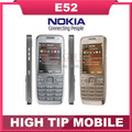 Russian keyboard support Nokia E52 cellular 3G phone Unlocked original 3 2MP Camera Refurbished 1 year