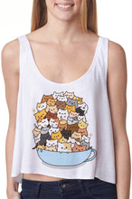 Free Shipping 2015 Newest Fashion Summer Style Woman’s Crop Tops Cartoon Emoji QQ Nutella Printed Casual Cheap Clothes