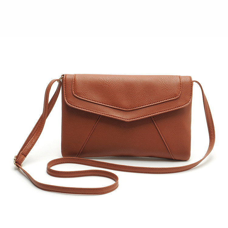 Women Clutch Cross Body Bag Ladies Vintage Leather Shoulder Messenger Slim Purse