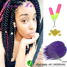 12strands/pack Havana Mambo Twist Crochet Braid Hair Extension Synthetic Hair Material 2X Havana Mambo Twist Braiding Hair