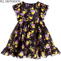 W L MONSOON Girls Summer Dress Toddler Clothes 2017 Brand Robe Fille Children Costume Princess Long