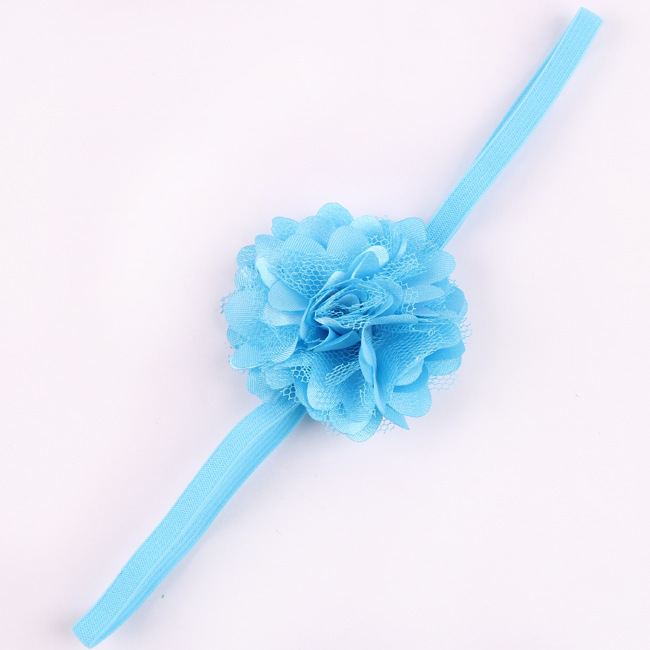 Chiffon Flower hairband Hair Accessories Baby Girls Lace Headband Baby Infant girl Hair Weave band childern hair clips (16)