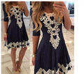 Hot Sale Vestido De Festa Womens Evening Party Dresses V Collar Half Sleeve Sexy Night Club