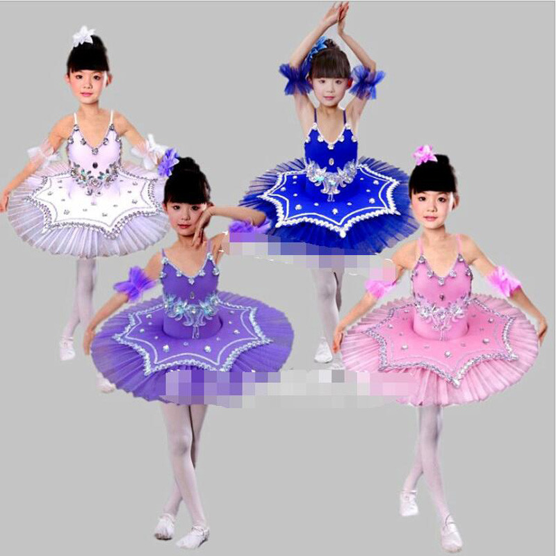 Girls-White-Swan-Lake-Ballet-princess-dance-dress-Costume-2-8Y-Kids-Tutu-Leotard-Ballet-Dance