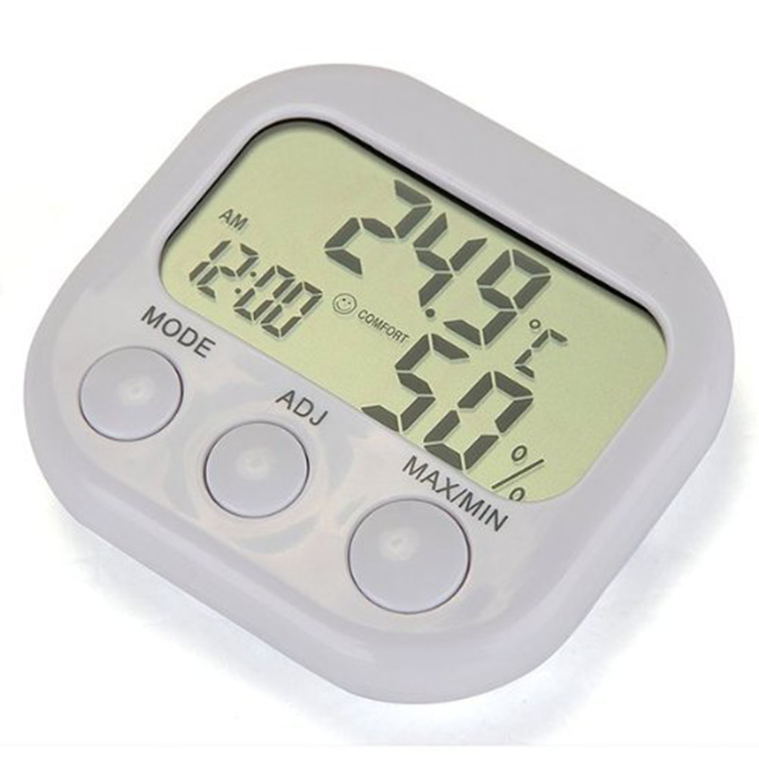Image of New Weather Station LCD Digital Thermometer Hygrometer Temperature Humidity Meter Gauge With Clock