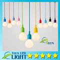 Free ship Candy color bull droplight E27 lamp holder droplight leisure bar restaurant boutique children room