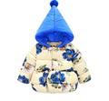 2016 New Arrive Baby Girl Autumn Winter Warm Outerwear Coat Kids Hooded Floral Printed Jacket Children