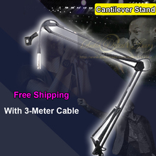 Broadcasting Studio Microphone Stand Shock Mount Folding Desktop Universal Cantilever Support Cantilever Stand With Audio Cable