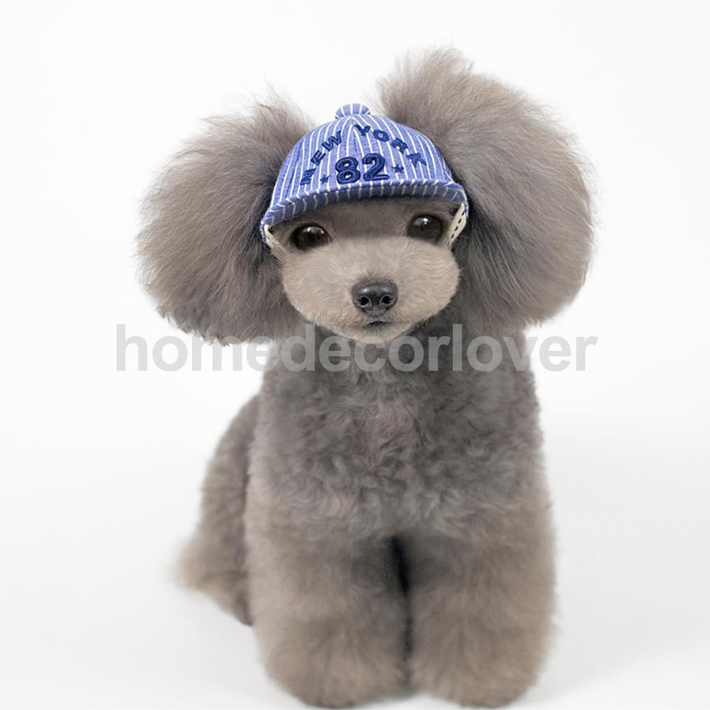 Striped Baseball Cap Sunbonnet Sport Hat With Ear Hat for Pet Small Dog Dog Outdoor Size S M L Pick
