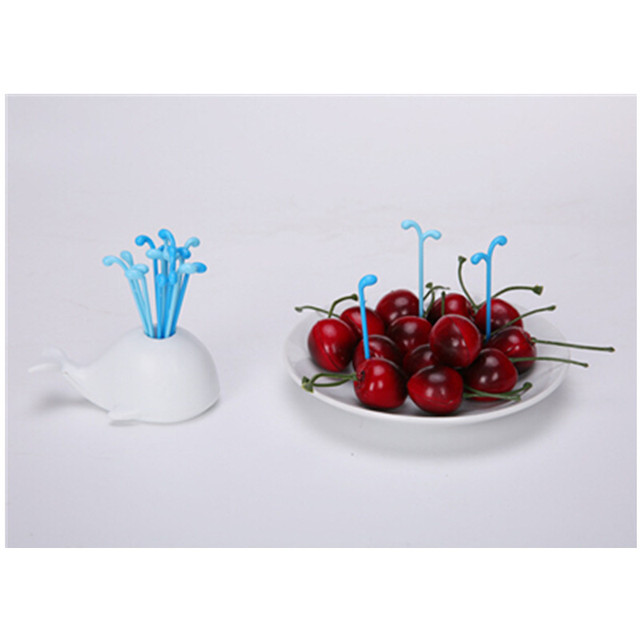 Atractivo modelado fruta tenedor 7 cm vivid white whale escupir ... De cocina creativo Decoracion
