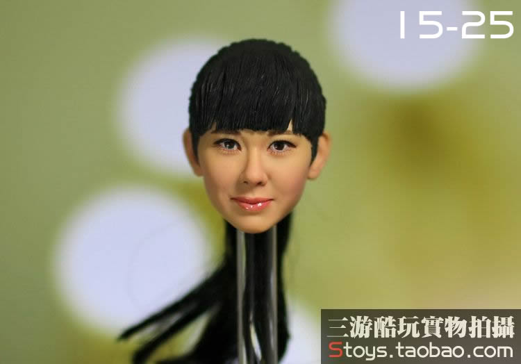 1/6 scale figure doll head shape for 12