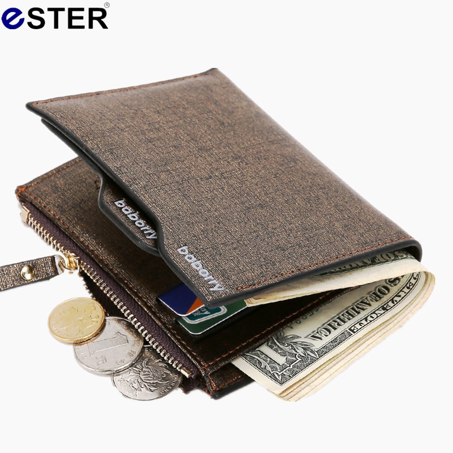 Image of 2016 New Fashion Men Wallets Bifold Wallet ID Card Holder Coin Purse Pockets Clutch With Zipper Men Wallet With Coin Bag M1051
