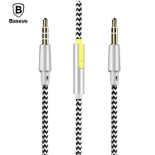 Baseus Aux Cable Audio Jack 3.5mm Gold Plated Plug Male To Male 1.2m Nylon Audio Cable For Car iPhone Headphone Speaker