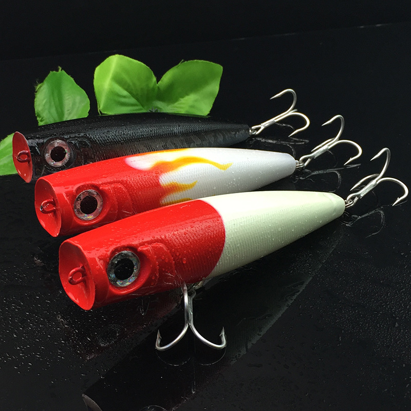 2016 New Big Popper Fishing Lure 70g 18cm Glow Poper Steel Balls Build in 3 Times Strong Hooks 3D Fish Scale