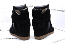 Isabel Marant horsehair black women s genuine leather sneakers