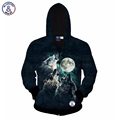 Mr 1991INC jacket for men women 3d sweatshirt print 3 wolf Howl to the moon casual