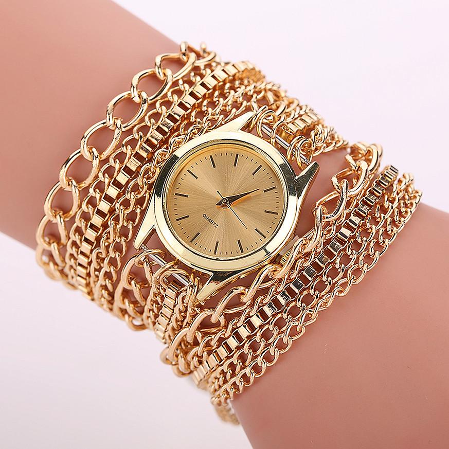New Fashion Golden Bracelet Watch Women Dress Watches Alloy Strap Watch Quartz Watches Relogio Feminino BW-SB-1451