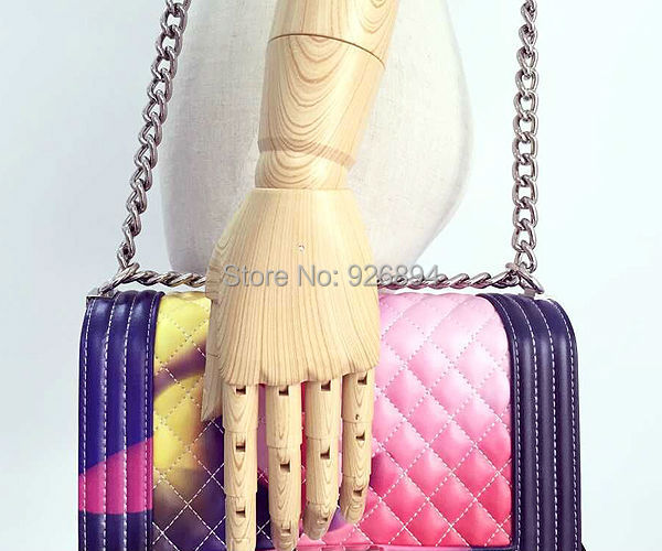New Design Famous Brand LOGO Graffiti Colorful Genuine Leather