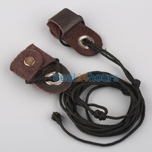 New Archery Recurve Bow String Longbow Stringer Black Leather Tip Nylon Cord 2M