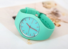 2015 Fashion sports brand Wrist Watch Women Soft Jelly Rubber Women Leather Strap Bracelet Quartz Wristwatches