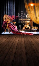 Wedding photography studio background cloth photo paper ancient wooden palace decoration indoor background. 3595